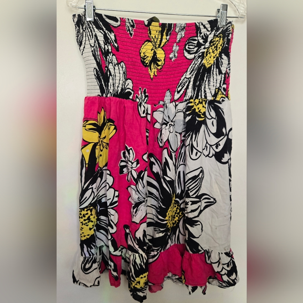 Vintage Floral Tube Top Dress